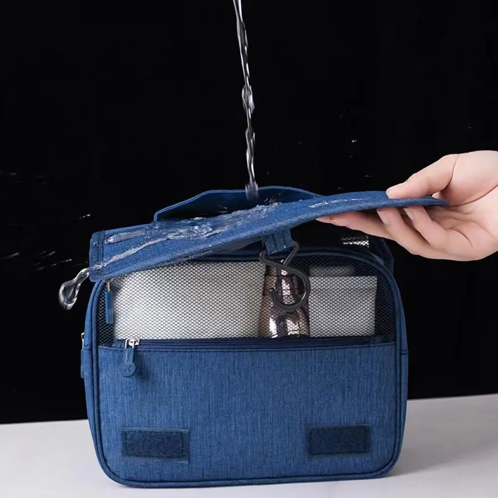 Foldable Toiletry Bag Organizer Hanging Storage Bathroom Makeup Case Travel Dry And Wet Separation Cosmetic 241019 zhanyishengli