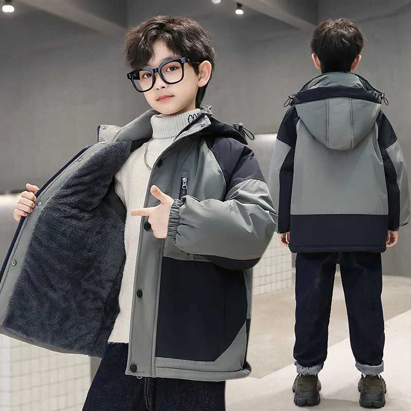 Children Winter Hood Outerwear Coats Clothes for Boy Warm Parka Jacket Korean Fashion Kids High Quality Teen Warm Thicken OutfitXJ241021