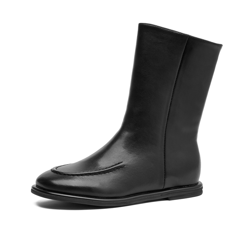 AIYUQI Women Ankle Boots 2024 New Genuine Leather Short Boots Women Flat Winter Fashion Women Knight Boots
