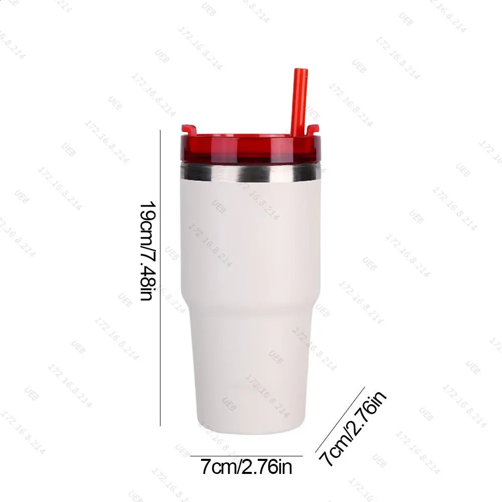 20/40oz stainless steel water bottle with straw water coffee cup car coffee cup travel vacuum 241021