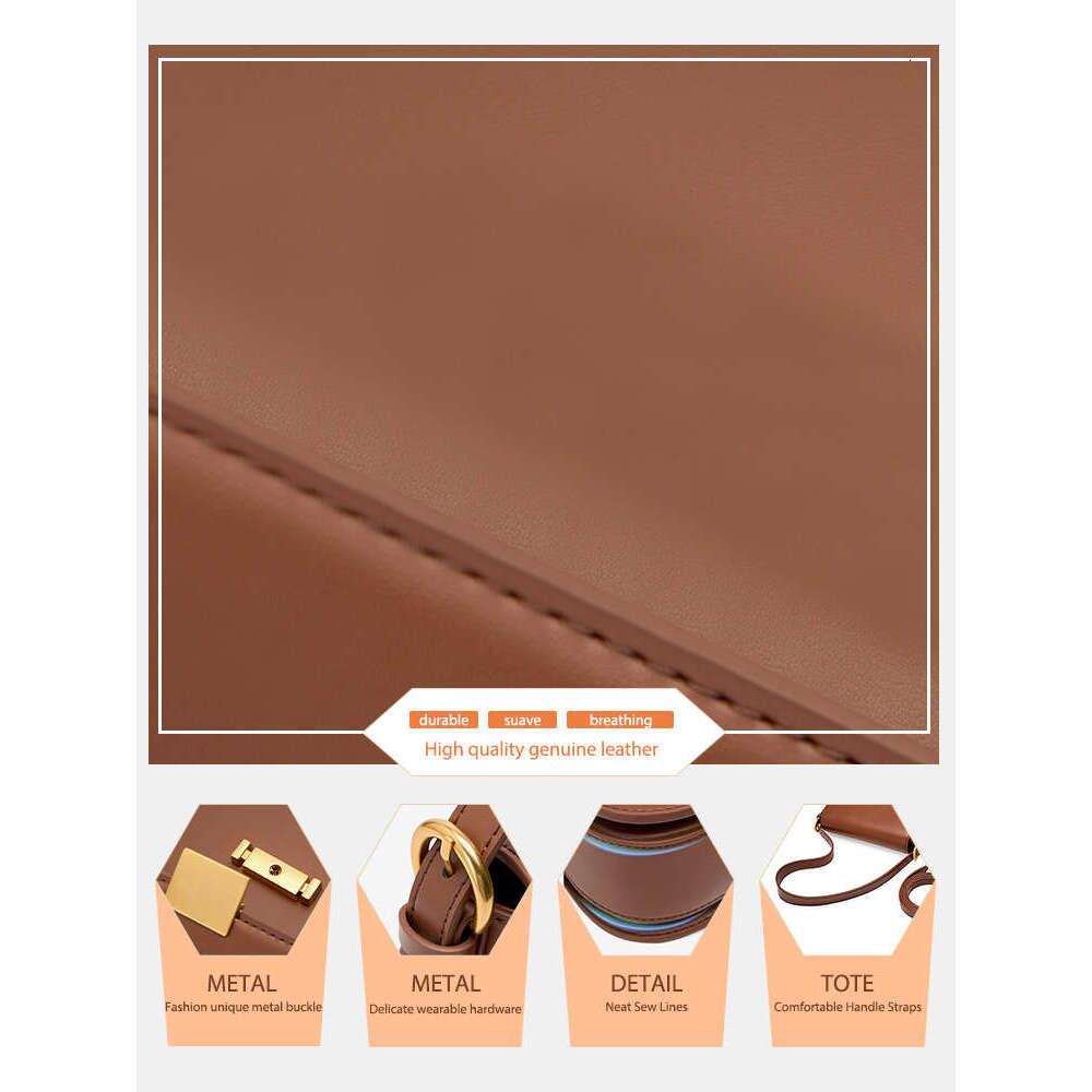 Zency Premium Design Armpit Women's Genuine Leather Handbag 2024 Spring Summer Fashion Square Bag Shoulder Crossbody Gift Ba