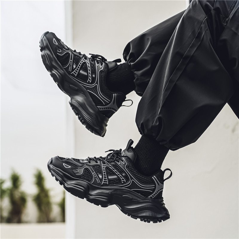 New Autumn Breathable Versatile Sports Anti Slip Lightweight Trendy Thick Soled Casual Shoes