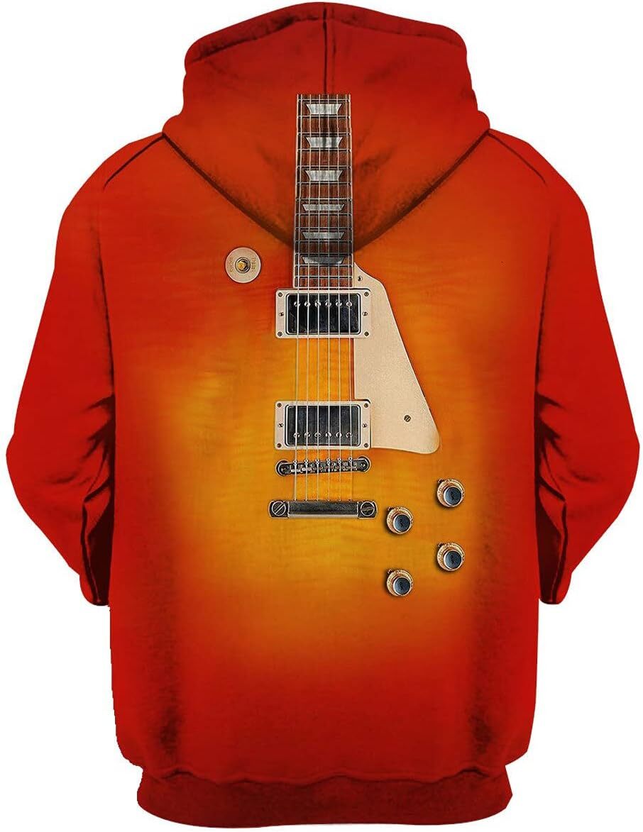 Hoodie for Mens Womens Gibson Guitar 3D All Over Print | Unisex 3D Hoodies Sweaters For Men Hoodie