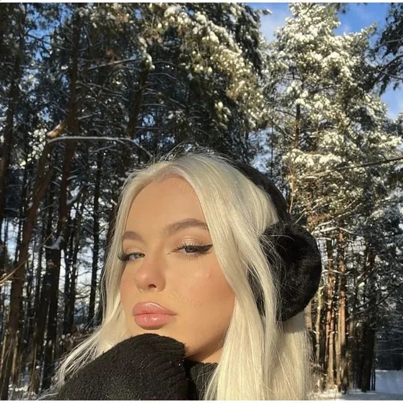 Winter Warm Solid Color Fluffy Earmuffs Women Soft Plush Ear Muffs Student Ear Protection Korean Cute Earmuff Outdoor Male 241024