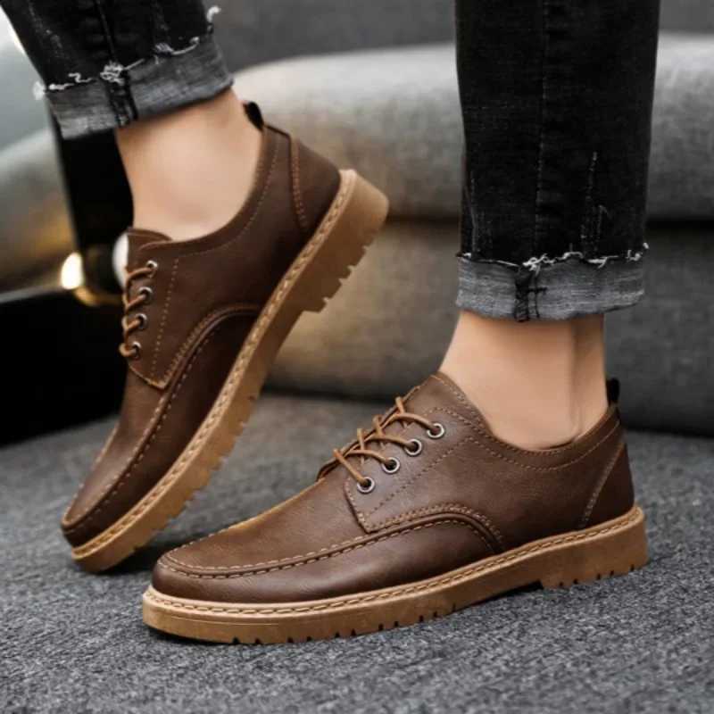 Men Leather Casual Shoes High Business Dress Shoes Lace Up Oxford Footwear Comfort Driving Shoes for Men Designer LoafersXJ250118