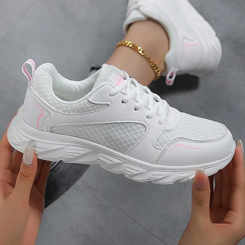 shoes Lady Fiess Women Breathable Woman Casual Shoes Cushion Female Comfortable Low Top Sock hot Sneakers Non-slip Walking Shoe Z241019