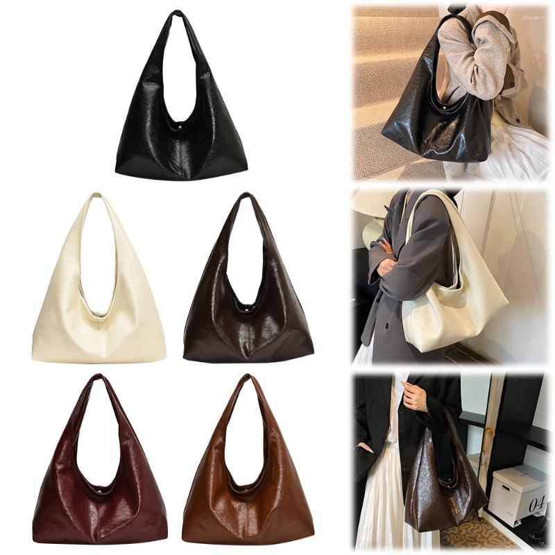 2025 NEW Totes Women PU Fashion Shoulder Bag Large Capacity Vintage Tote Solid Color Simple Commuting Hasp Closure Outdoor Travel zhanyishengli