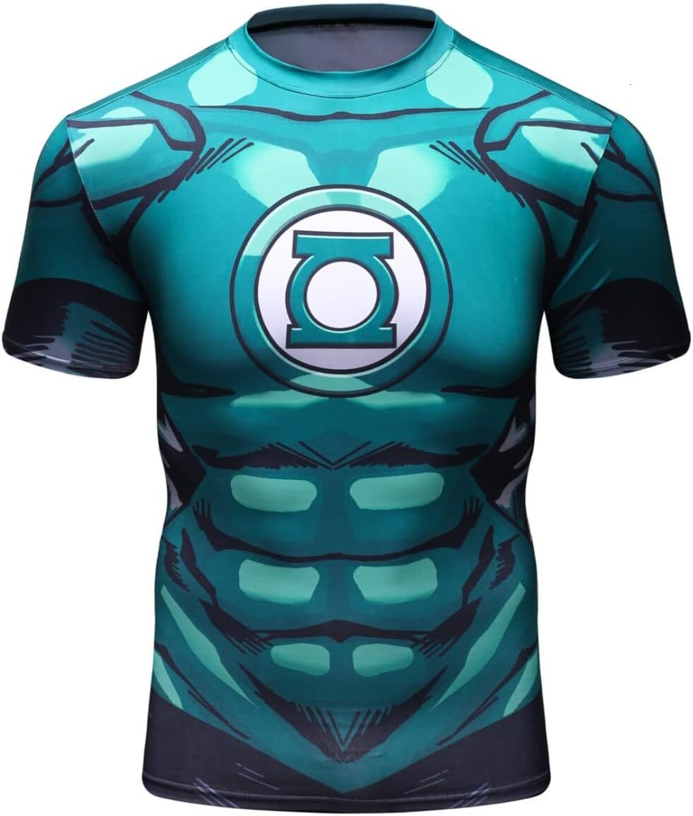 Mens T shirt Men's Superhero T-Shirt Sports Fitness Cosplay Party Shirt Short Sleeve tee Casual tops summer clothes