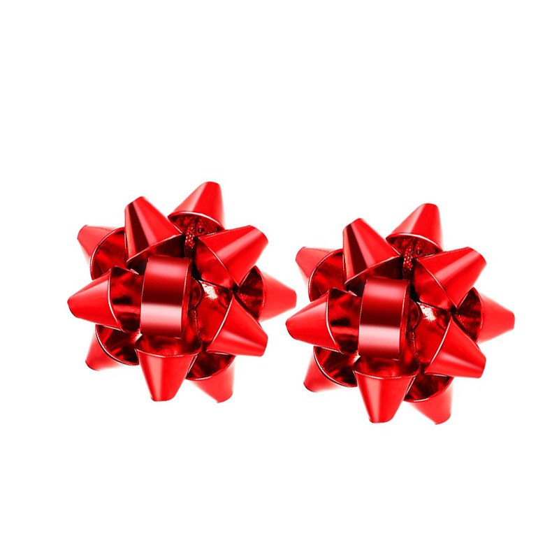 Star combination Europe and the United States new Christmas earrings simple metal flower lady gift bow creative stud earrings