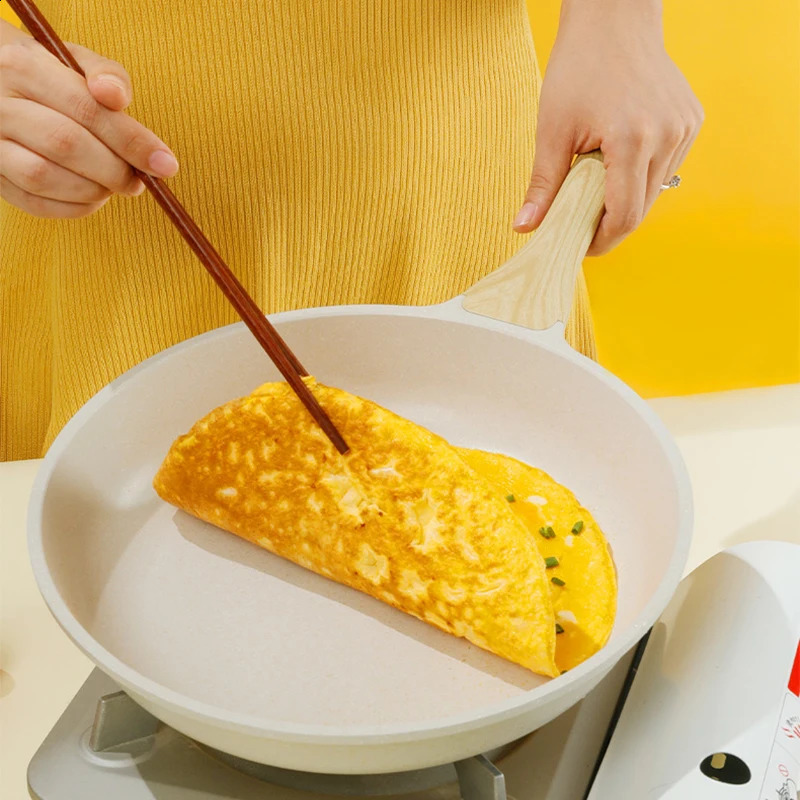 Durable Ceramic Non-Stick Frying Wok, Induction & Gas Stove Universal Cookware, 24cm