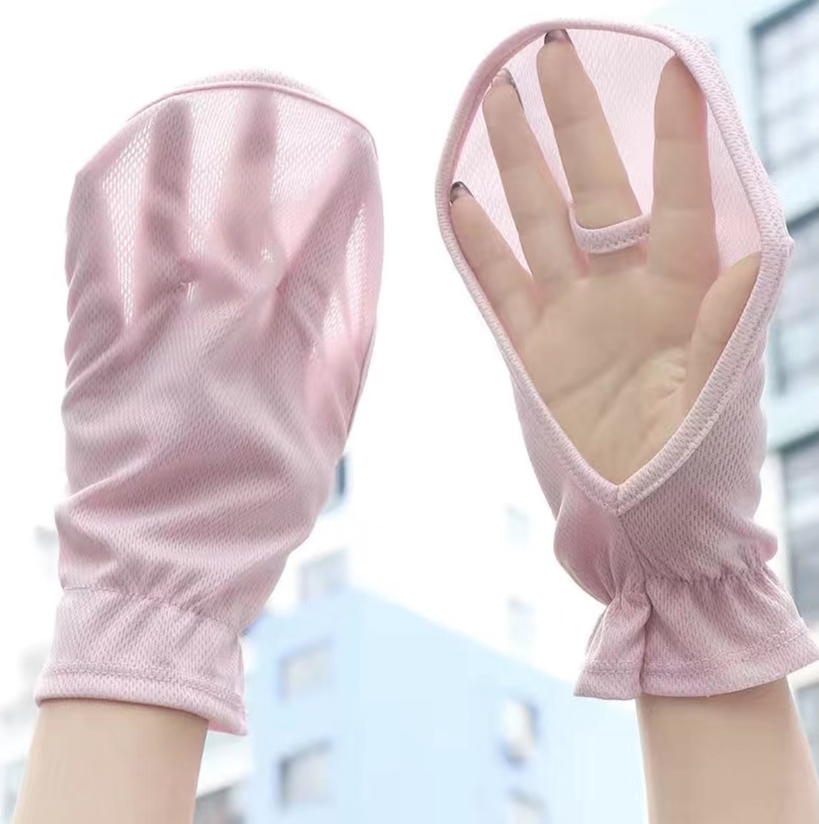 Driving sunscreen gloves outdoor riding loose anti-ultraviolet anti-slip breathable short gloves manufacturers wholesale
