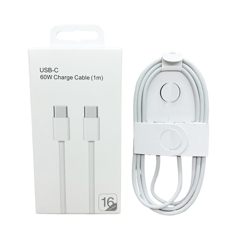 Câbles PD 60W pour iPhone 16 Pro Max Plus Fast 1M 3ft USB To Type C Cordeaux de charge tressés Corde de données du cordon de chargeur rapide Câbl