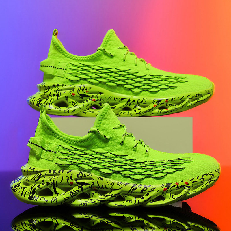 Men Fashion Sports Blade Trendy Design Plus Size Casual Athleisure Style Flying Woven Breathable Running Shoes Multi Colors Free shipping