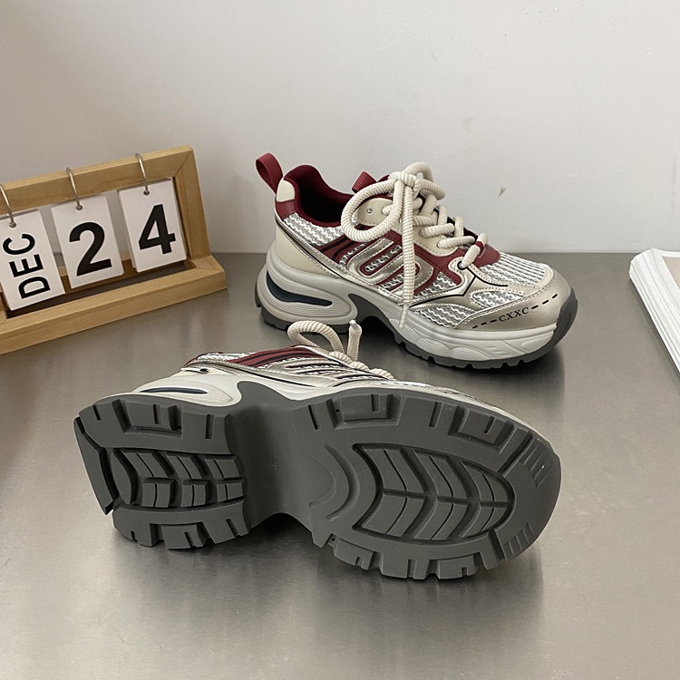 Women's New Trendy Retro Versatile Thick Soled Lightweight Casual Chunky Shoes
