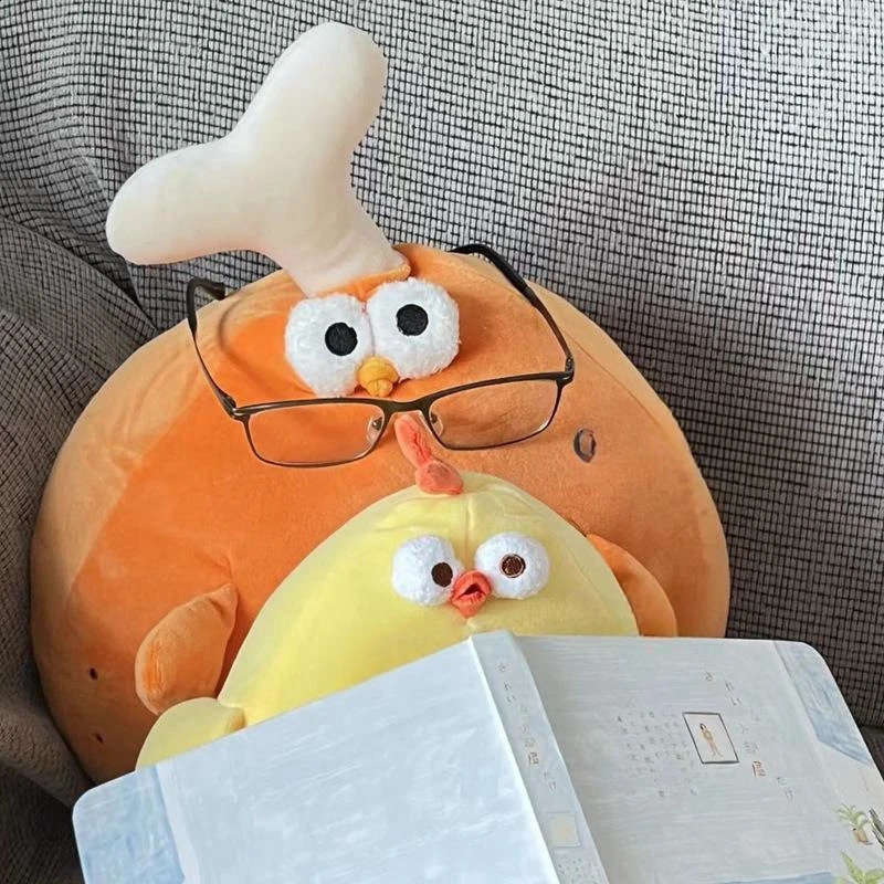 Internet red Dundun Chicken Legs Doll Cartoon Cute Birthday Gift Creative and Fun Plush Cartoon Doll Pillow Childrens Toys Gift 241021