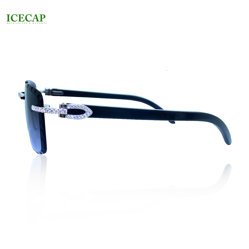 New Design Metal Latest Fashion VVS Moissanite Dia Frame Classic Eyewear UV Protection Women Men Sunglasses