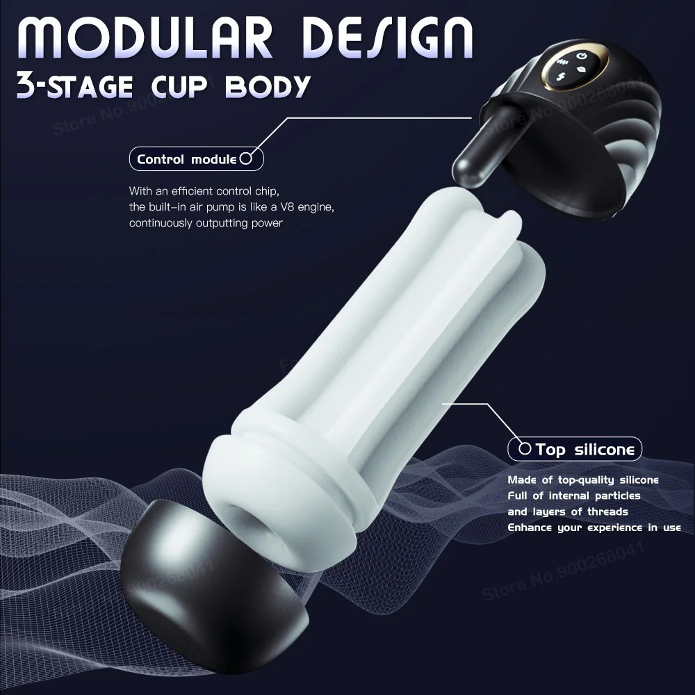 Male Masturbation Cup Automatic Sucking Real Oral Vagina Suction Vibrator Masturbator Sex Toys For Men Blowjob Vibrating Machine 241010