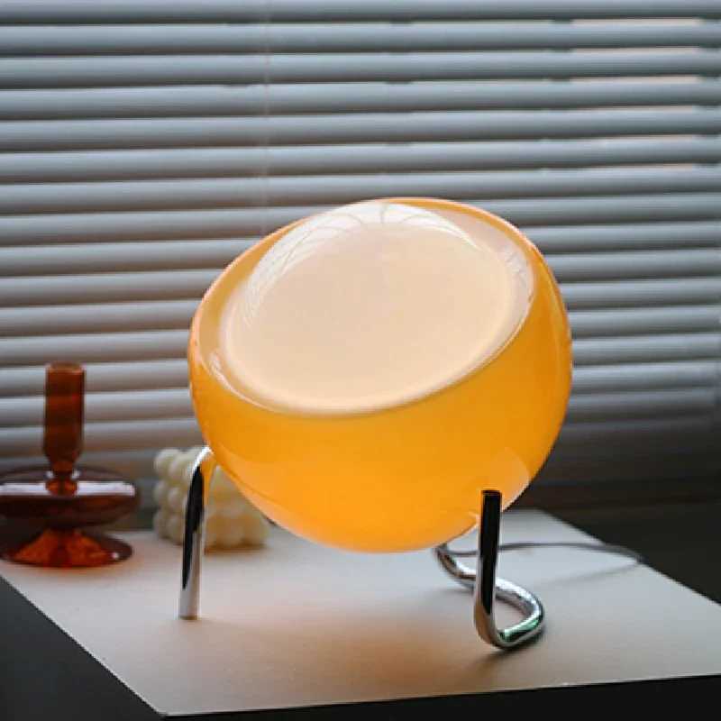 Winfordo Bauhaus medieval desk lamp glass creative desk lamp Nordic retro night lamp bedroom living room X241021