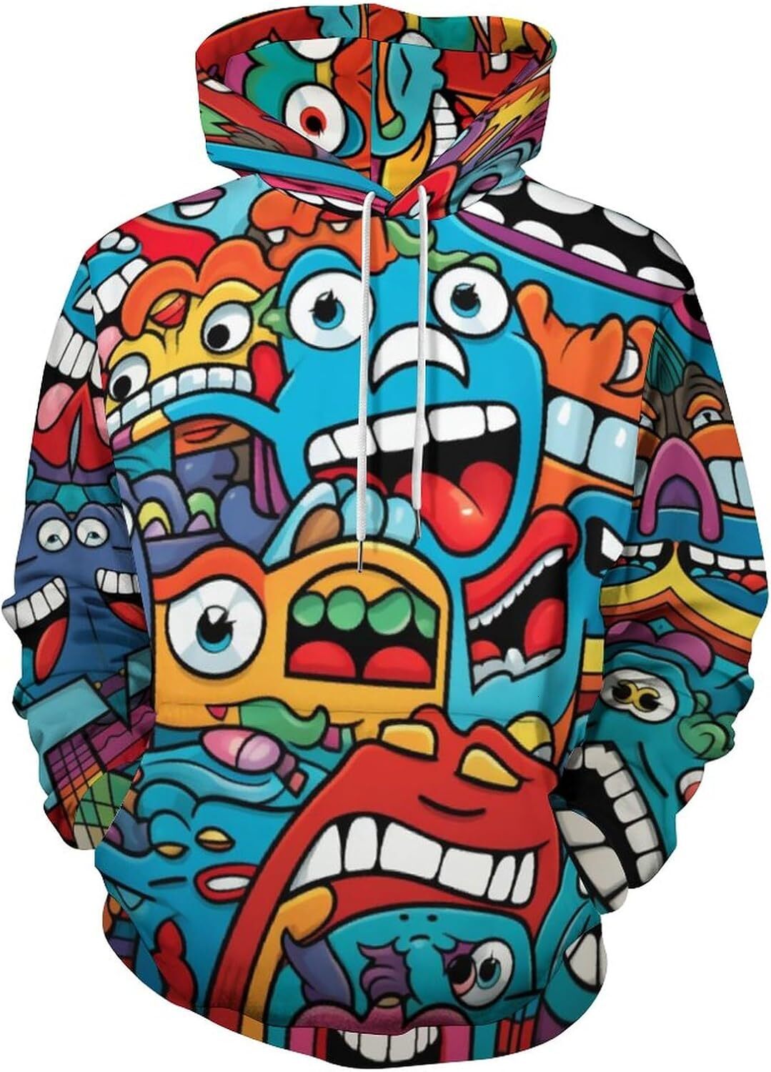 Hoodie for Mens Womens Unisex Novelty Graffiti Hoodies Cartoon Funny Long Sleeve Sweatshirt Hoodie Graphic Hoodies sweatshirt Pullover Long Sleeve fas