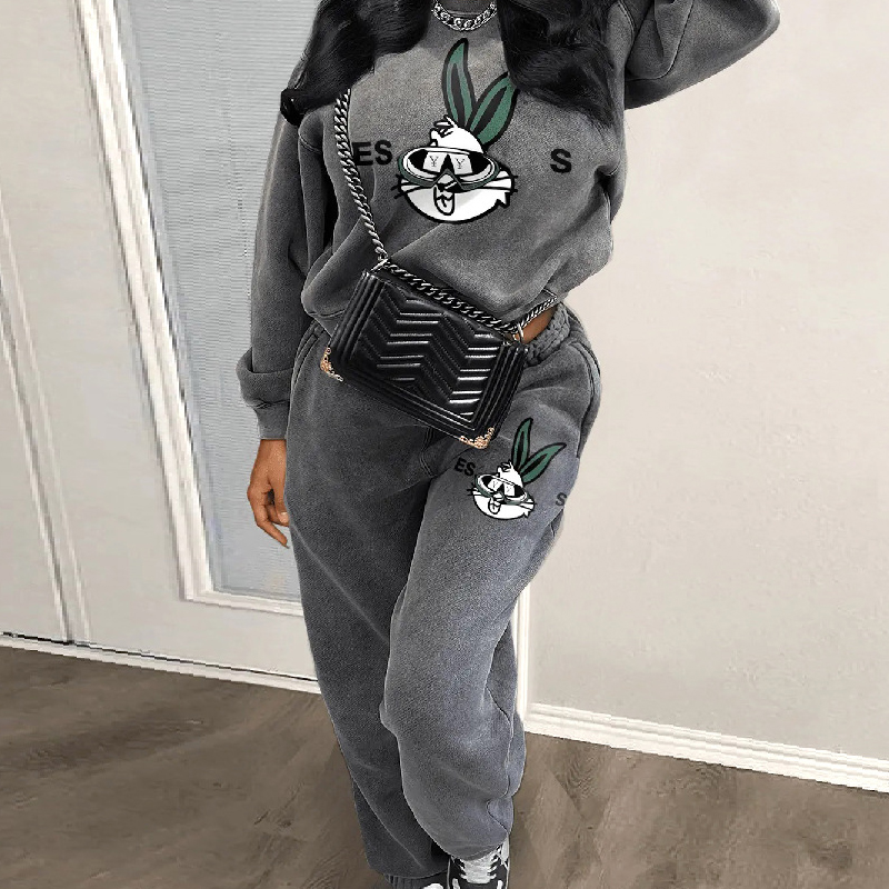 Designer Women Fall Tracksuits Letter Print Two Piece Sets Winter Elegant Outfits Crop Tops 2 Piece Sets Joggers Sweatsuits