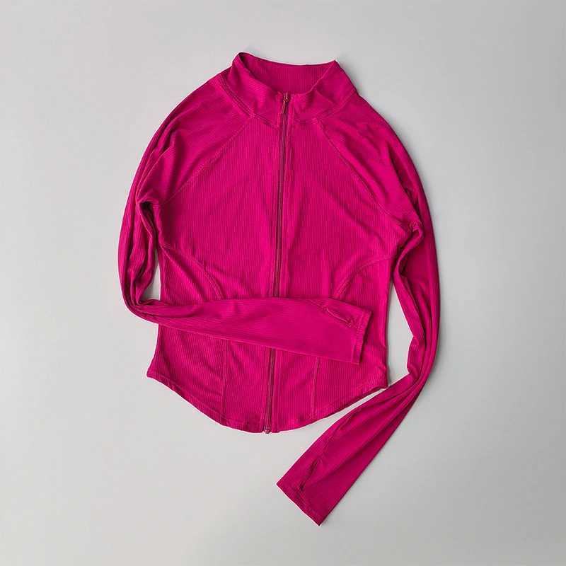 Ultra thin fitness sports jacket quick drying elastic yoga fitness womens outdoor top running zipper quick drying autumn clothing W250326