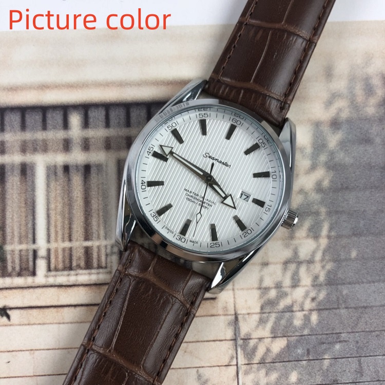 Ome 2024 high quality Three stitches quartz watch Fashion watches Mens sport Watch Top luxury Brand WristWatches leather belt montre de luxe orologio di lusso