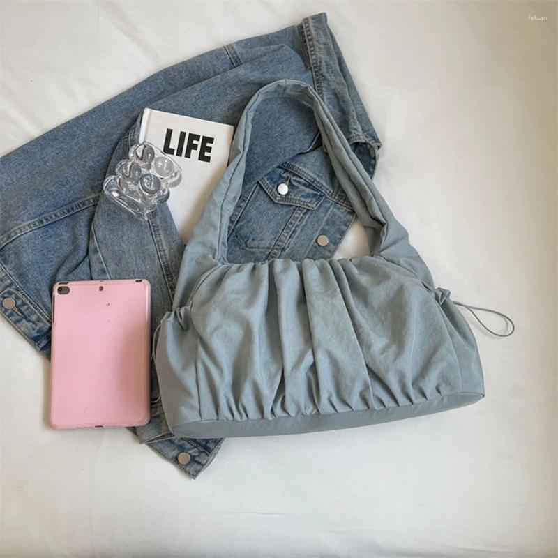 2025 NEW Drawstring Women Soft Armpit Bag Large Capacity Cloud Pleated Shoulder Chic Hobo Solid Color Multi-pockets For Outdoor Travel zhanyishengli