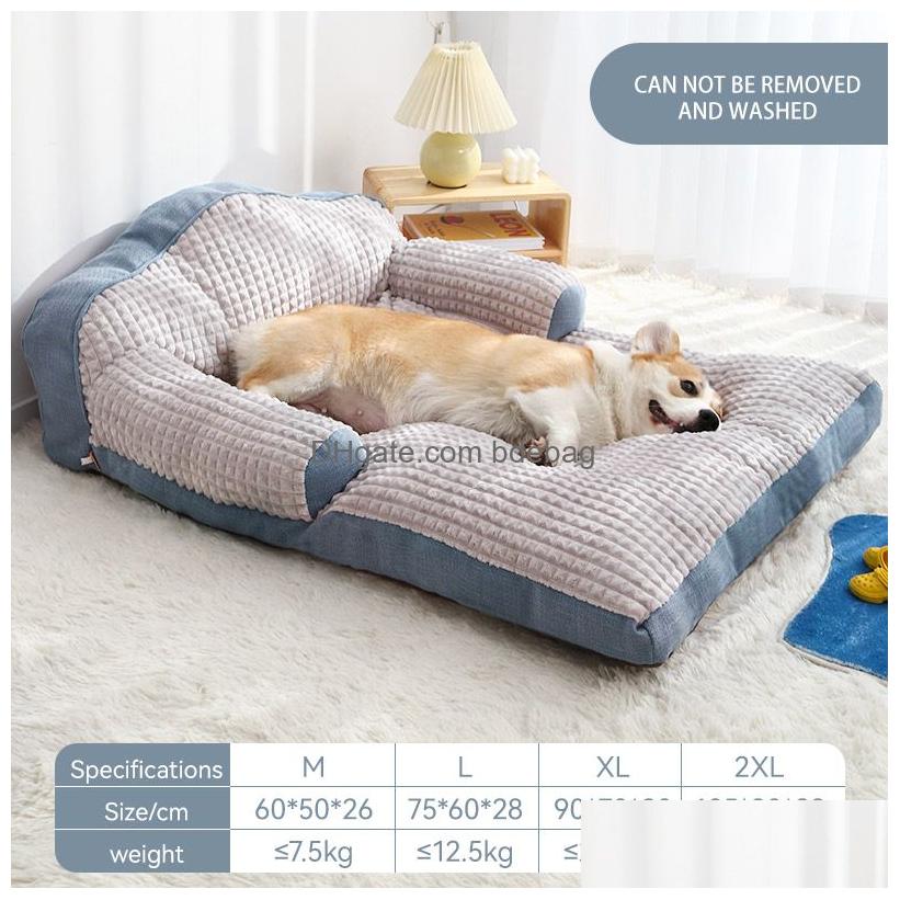 Dog Houses Kennels Accessories Hoopet Dogs Cats Bed Soft Warm Pet Sofa For Small Medium Large Nonslip Kitten Puppy Sleeping Dh29C