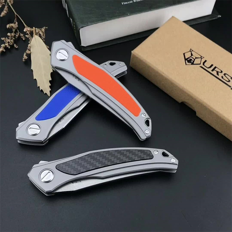 High Quality Shirrov F95 Flipper Folding Knife D2 Satin Blade 420 Steel Handles Utility EDC Tools Camping Tactical Survival Pocket Knives 15535 535 16