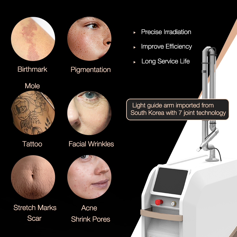Picolaser Machine Freckle Tattoo Removal Korea Imported Laser Arm 532nm 1064nm Pico Nd Yag Laser pigments acne removal Machine