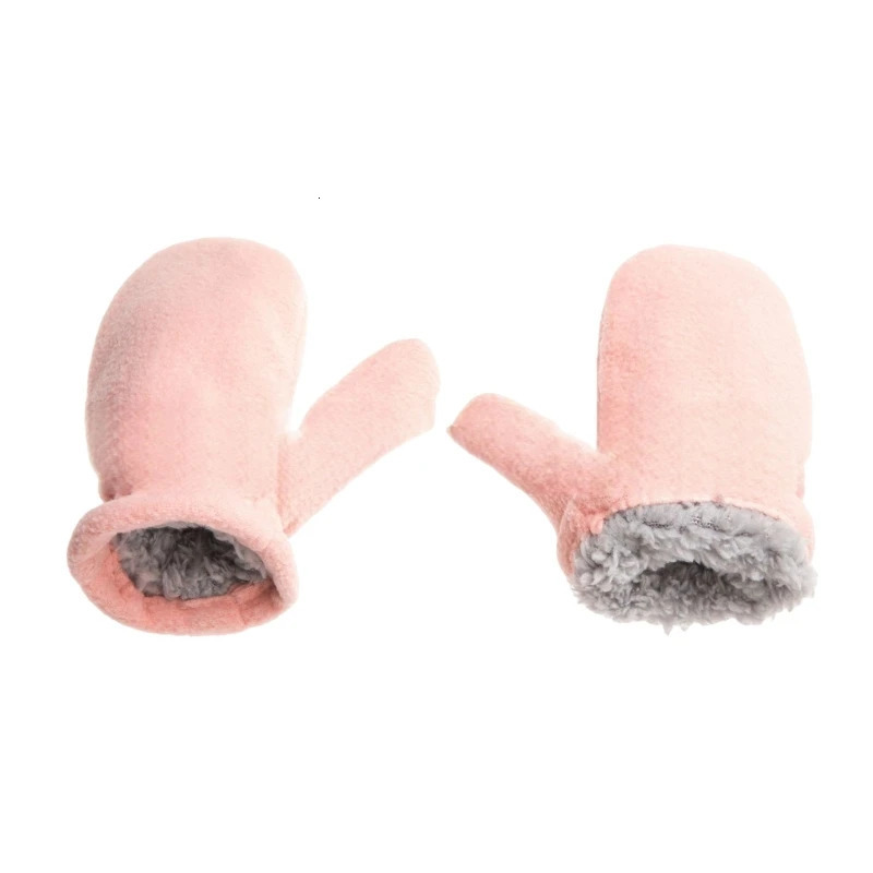 2-4Y Childrens Bicycle Gloves Plush Gloves Winter Childrens Gloves Wool Gloves G99C 241022bj