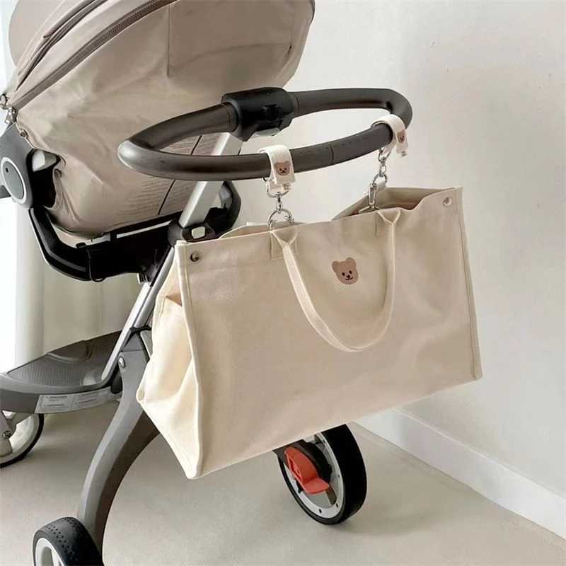 Canvas Mommy Bag Baby Nappy Bags for Newborn Diaper Organizer Pouch Babies Accessories Stroller Tote Bag Mom HandbagsC250326