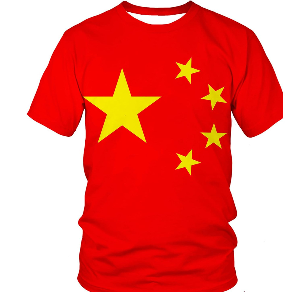 Mens T shirt Men's Fashion China Flag 3D Printed T Shirt Short Sleeve Funny No War Red Tee Tops Casual tops summer clothes