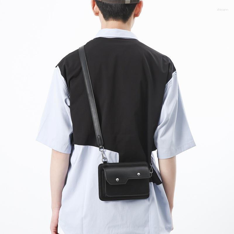 Bag Japanese Style Flap Crossbody Men's Instagram Brand Simple Personalized Casual Small Square Design Sense Couple's Shoulder a6d6