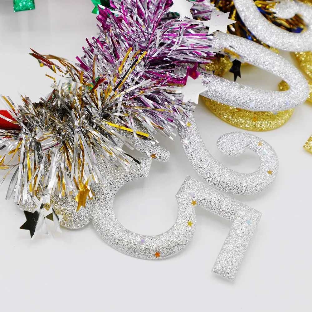 Happy New Year 2025 Headband Gold Silver New Year Head Band New Years Eve Colorful Christmas Hair Band 2025X241021