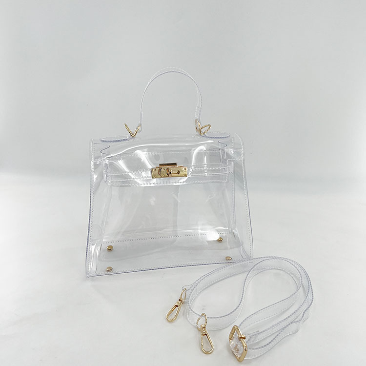 Classic PVC Jelly Transparent Bag Trendy Single Shoulder Clear Purse for Women