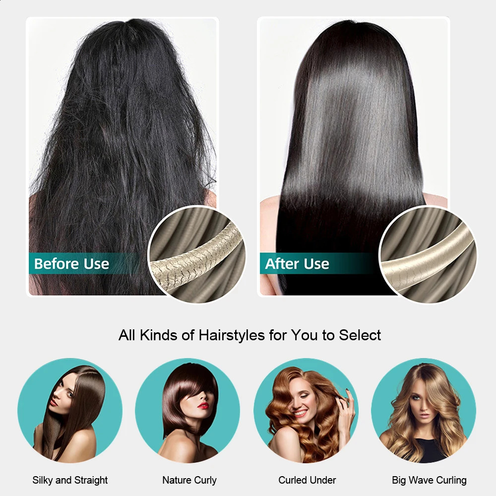 500 ° F straightener with vibrating plasma straightening iron 260 ° C ceramic coated plate professional salon styling tool 241021