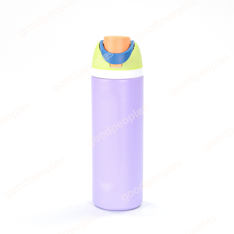 OWALA Large Capacity Double Drinking Straw Sports Water Bottle 304 Stainless Steel Insulated Cup Portable Handheld Bicycle Cup