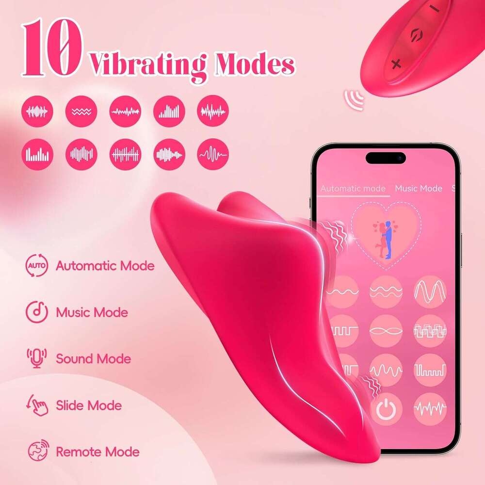 Remote Control Vibrator Couples Sex Toys, App Cellphone Wearable Vibrator with Remote, Vibrating Panties with 10 Vibration Settings, Mini Bullet Vibra