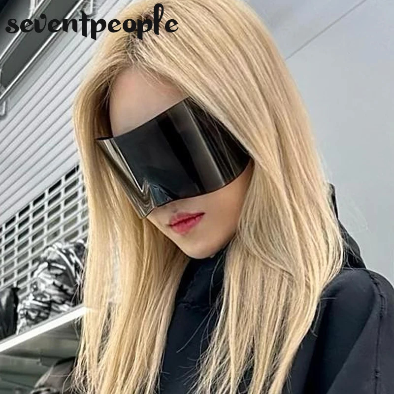 Retro sunglasses for women 2024 er punk sunglasses steampunk Y2k sunglasses oversized goggles 241022