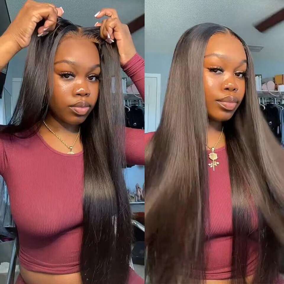 36 Inch Vietnamese Hair Bone Straight Glueless Wigs Human Hair Lace Frontal Wig 5X5 Ready to Wear Wig Preplucked Raw Virgin Hair