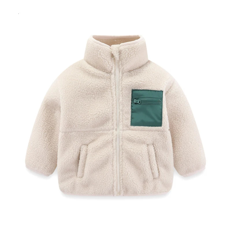 1 2 3 4 5 6 7 Years Boys Jacket Autumn Winter Warm Fleece Baby Coats Fashion Zipper Childrens Outerwear Plush Kids Clothes 241022