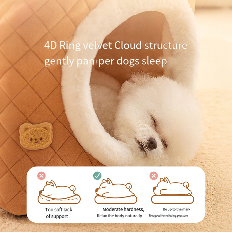 Designer kennel four seasons general purpose can be disassembled and washed winter warm type bed small teddy dog house mat supplies