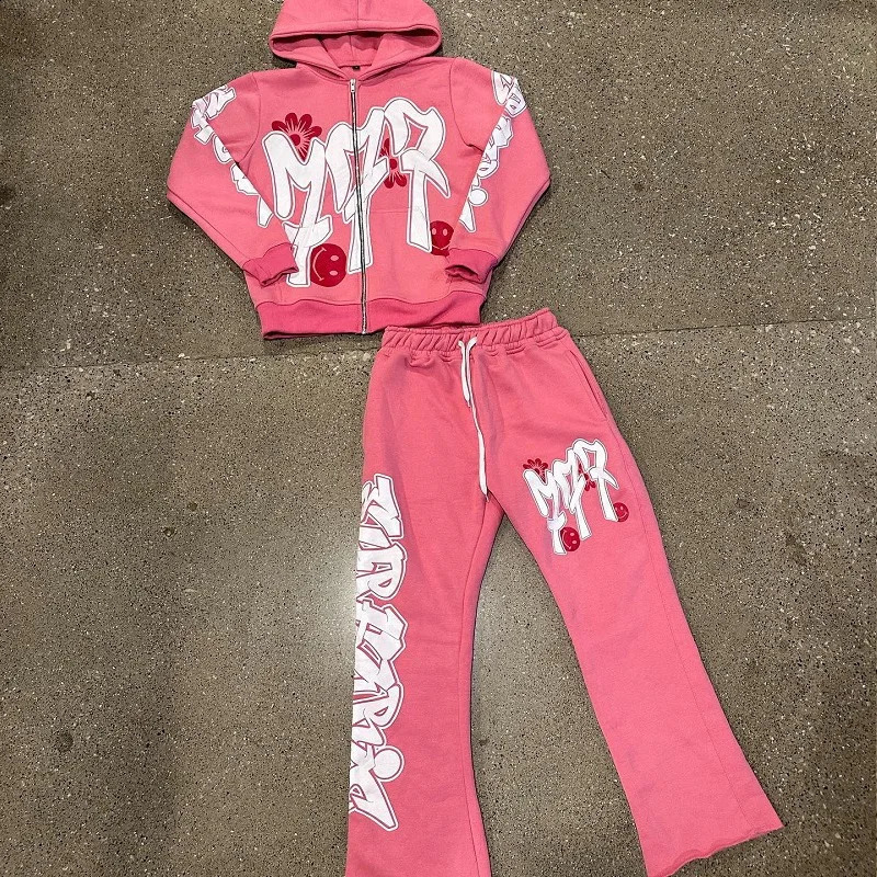y2k Aesthetic Fashion Trendy Oversized 2000s hoodie clothing zip up hoodie hoodies sweatshirts men Women sweat-shirt set Emo 241010