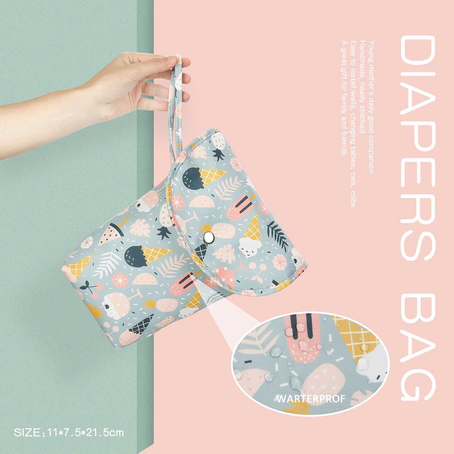 Baby Diaper Bag Organizer Reusable Waterproof Wet/Dry Cloth Bag Mummy Storage Nappy Bag For Disposable Carrying Diaper ClothingC250326