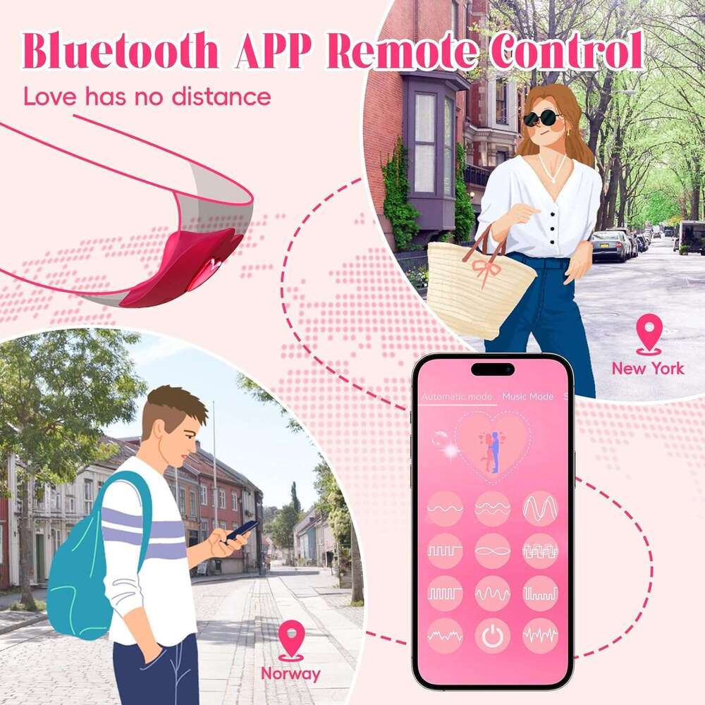 Remote Control Vibrator Couples Sex Toys, App Cellphone Wearable Vibrator with Remote, Vibrating Panties with 10 Vibration Settings, Mini Bullet Vibra