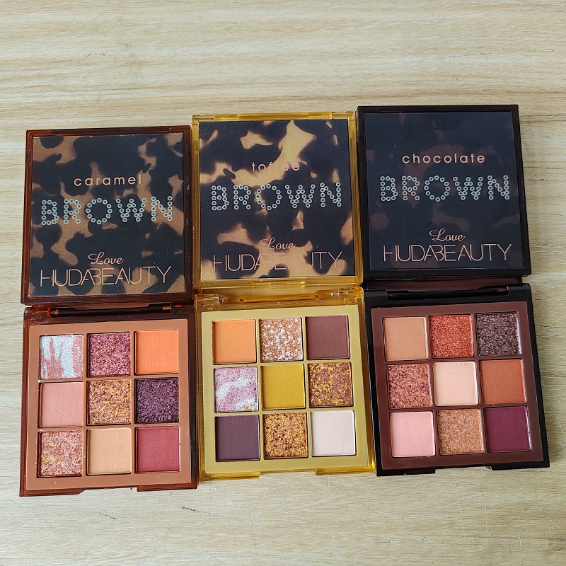 9 colors Eyeshadow Makeup Palette brown caramel toffe chocolate Eye Shadow womans Christmas Beauty gifts