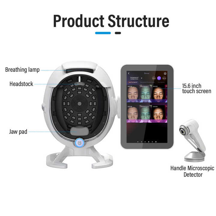 New Professional Facial Face Scanner Beauty 3D Skin Diagnosis Analyzer Scanner Skin Analysis Portable Skin Analysis Machine