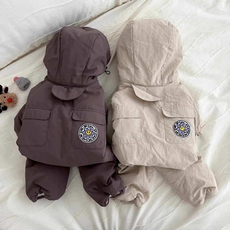 Update Winter Pet Four Legged Cotton Jacket Chic British Fashion Dog Clothes For Tiny Canines Like Poms And Teddies
