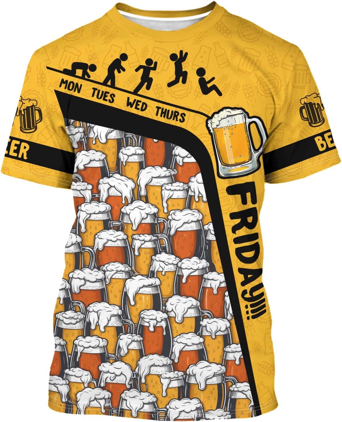 mens T shirt Mens T shirt Oktoberfest Beer Shirt Novelty Tee Funny Short Sleeve 3D Printed Casual Holiday T-Shirt for Men Women tee Casual tops summer